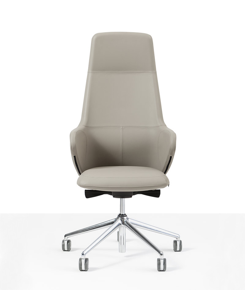 seduta duet alta bicolore direzionale artigianale di design per ufficio vista1 frontale moschella