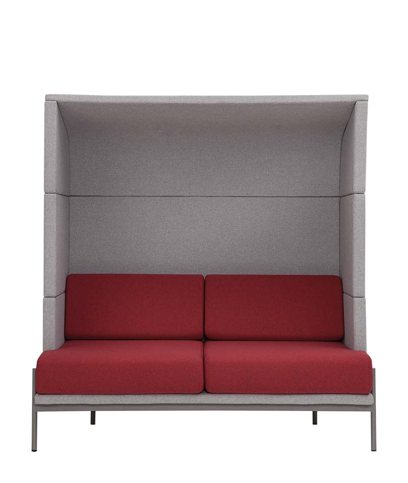 divano twenty due posti alto divano artigianale di design per ufficio e contract vista1 frontale moschella