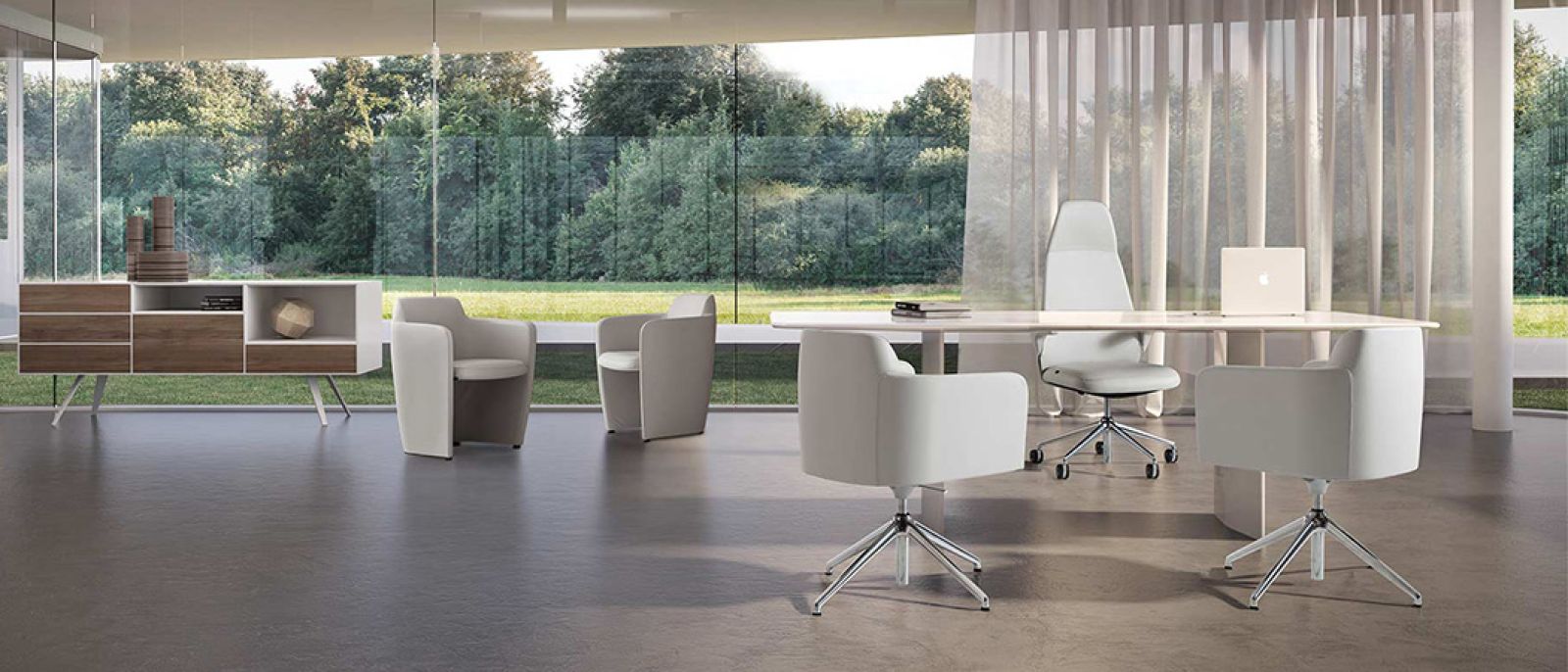 ufficio ambient con collezione Beetle Moschella Sedute prodotti artigianali Made in Italy Abruzzo